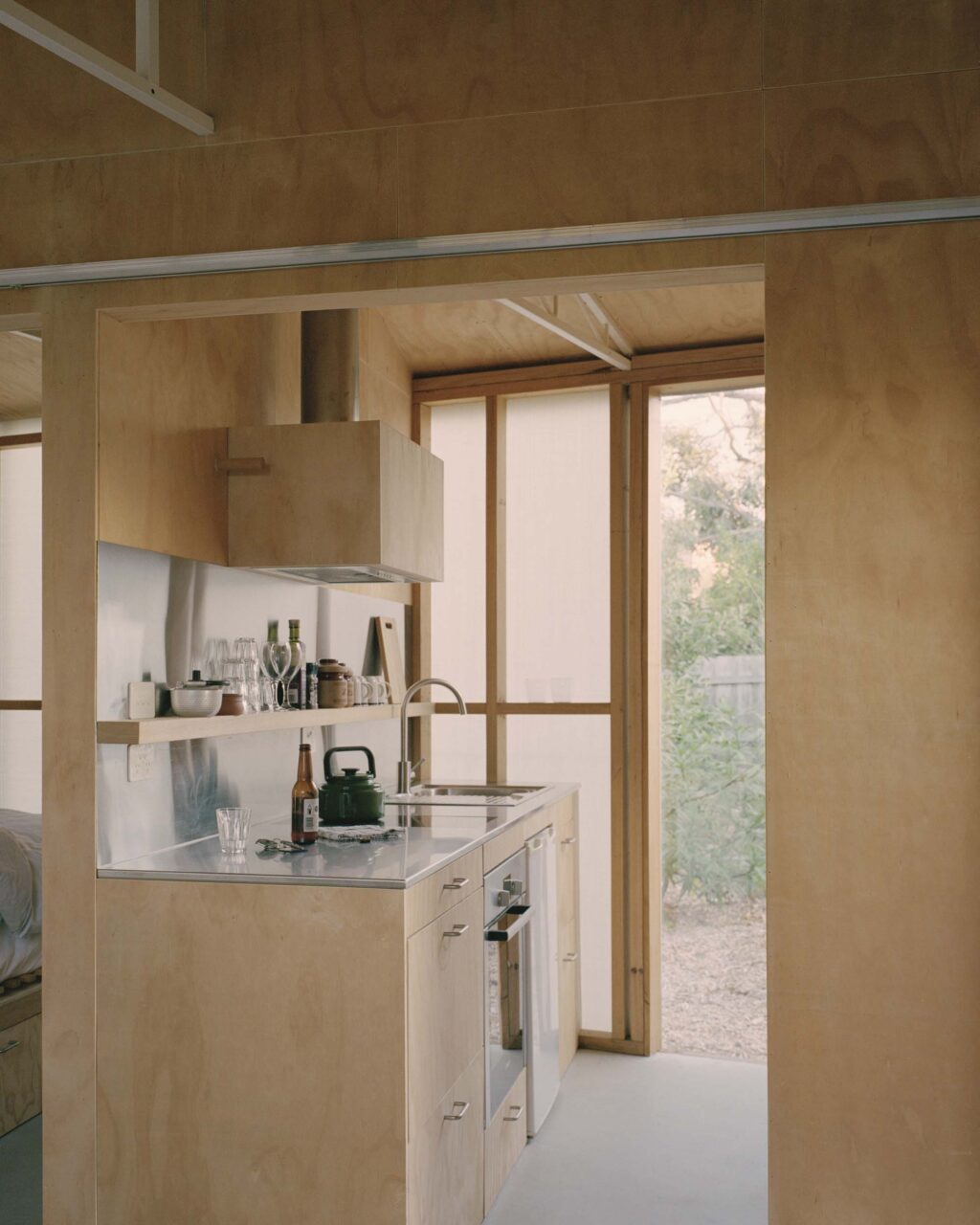 wood kitchen in guesthouse by Richard Stampton