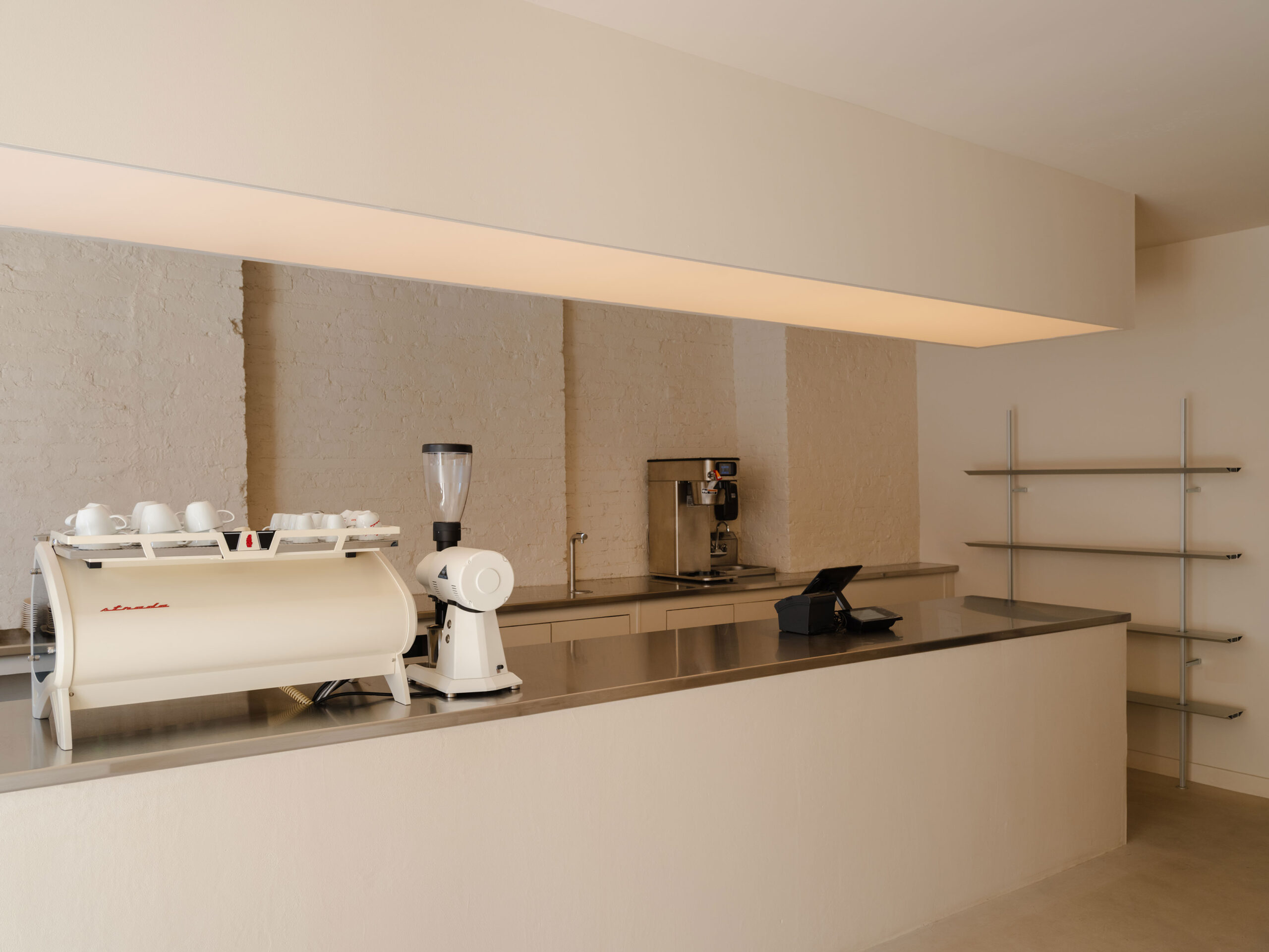 counter with light box