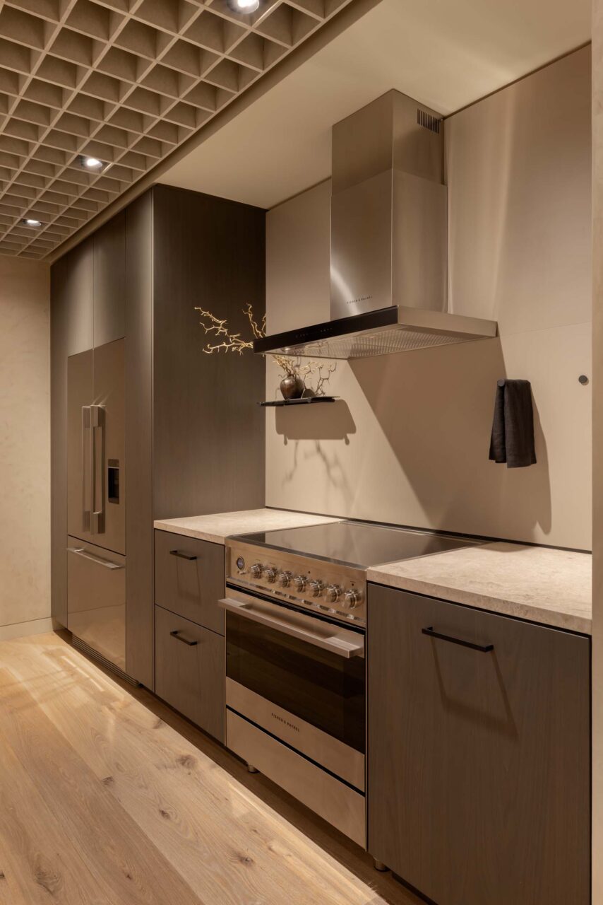 compact kitchen in a&d building
