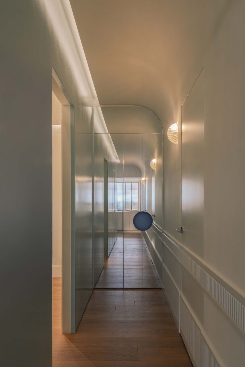 hallway with curved ceiling by odami