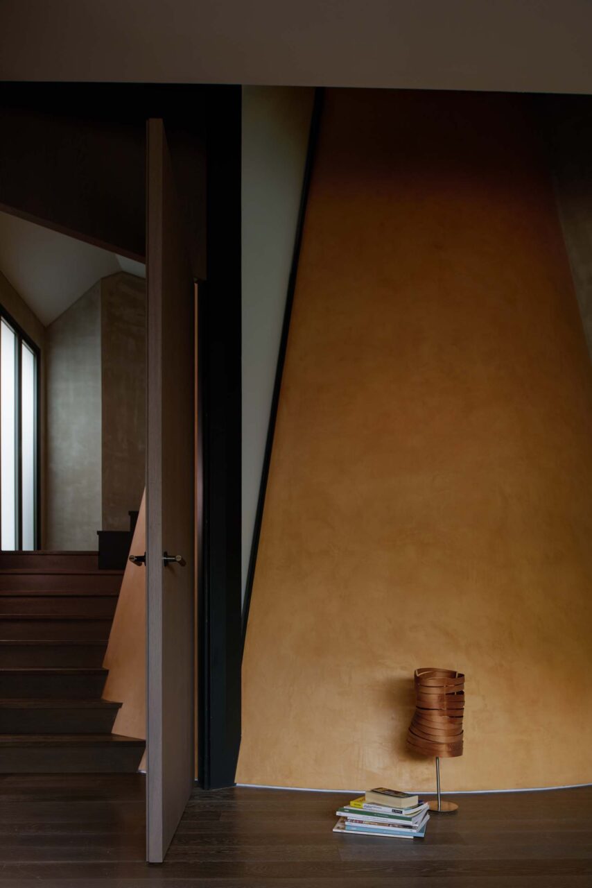 orange wall in home