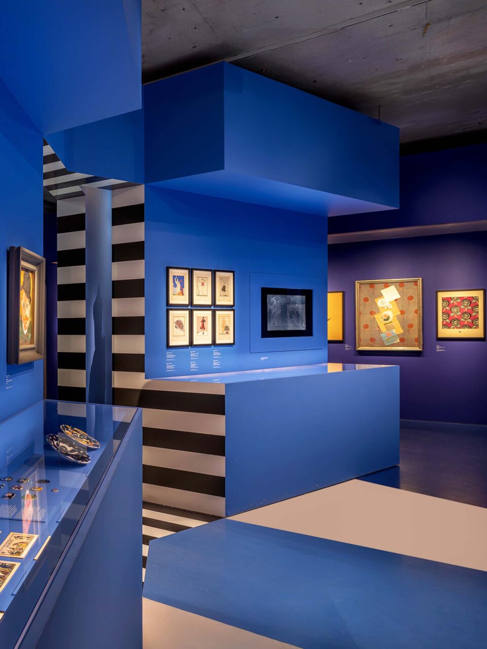 blue and striped exhibition in paris