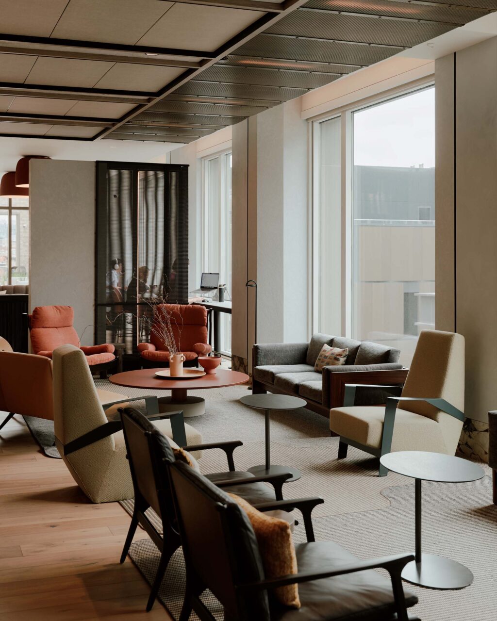 lounge seating on 7th floor