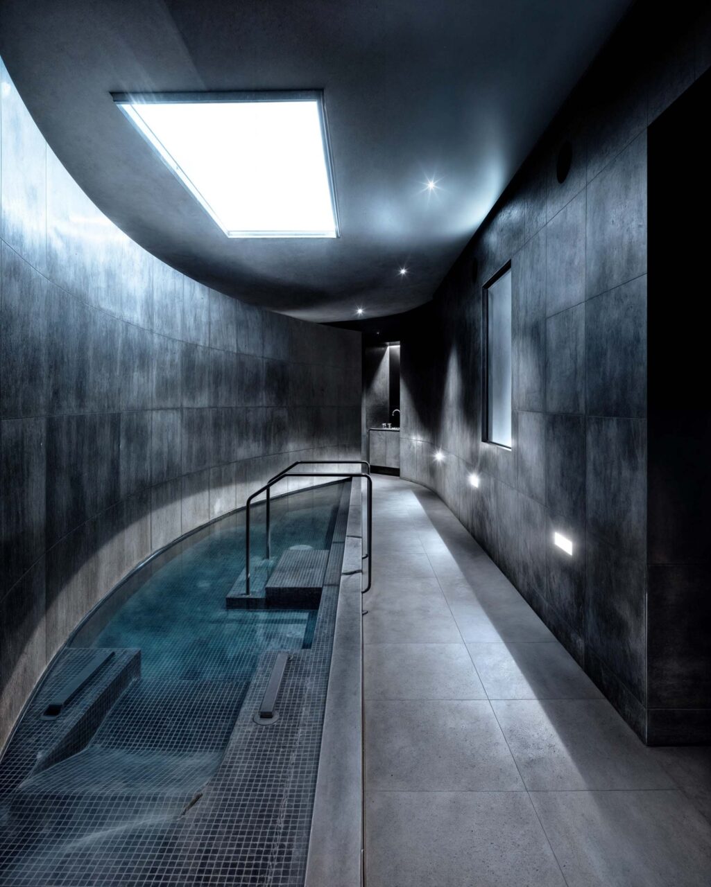 pool with light overhead