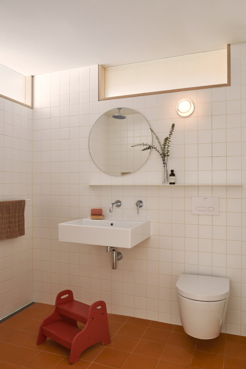bathroom inside millwork piece