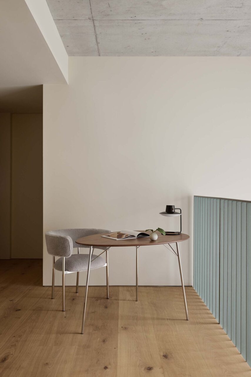 office desk at top of stairs