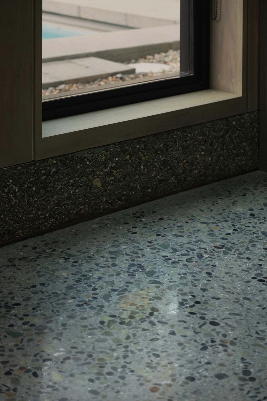 concrete with river rock