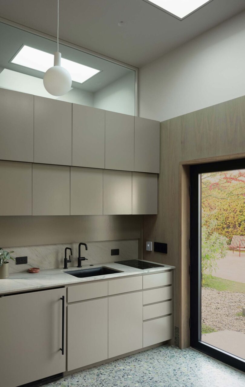 kitchen with skylights