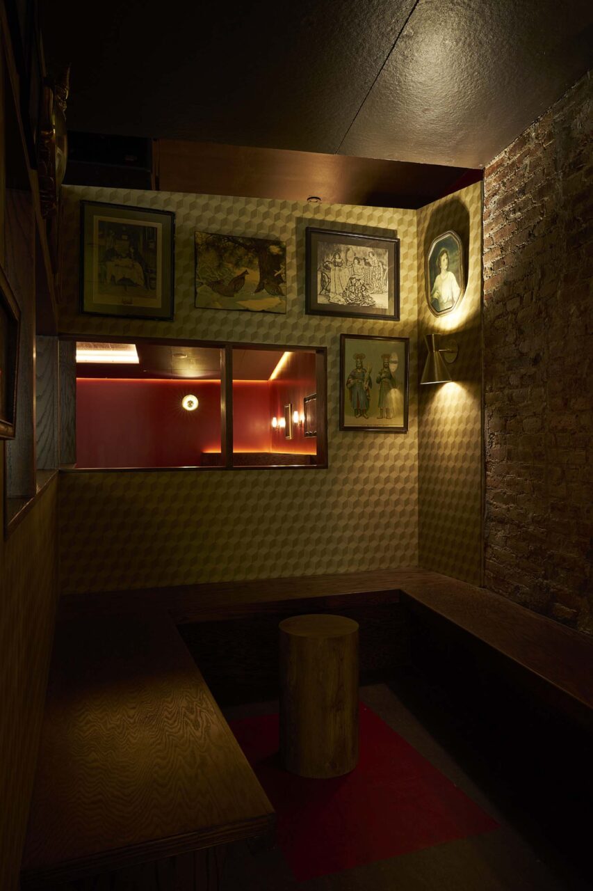 reused photo booth in bar