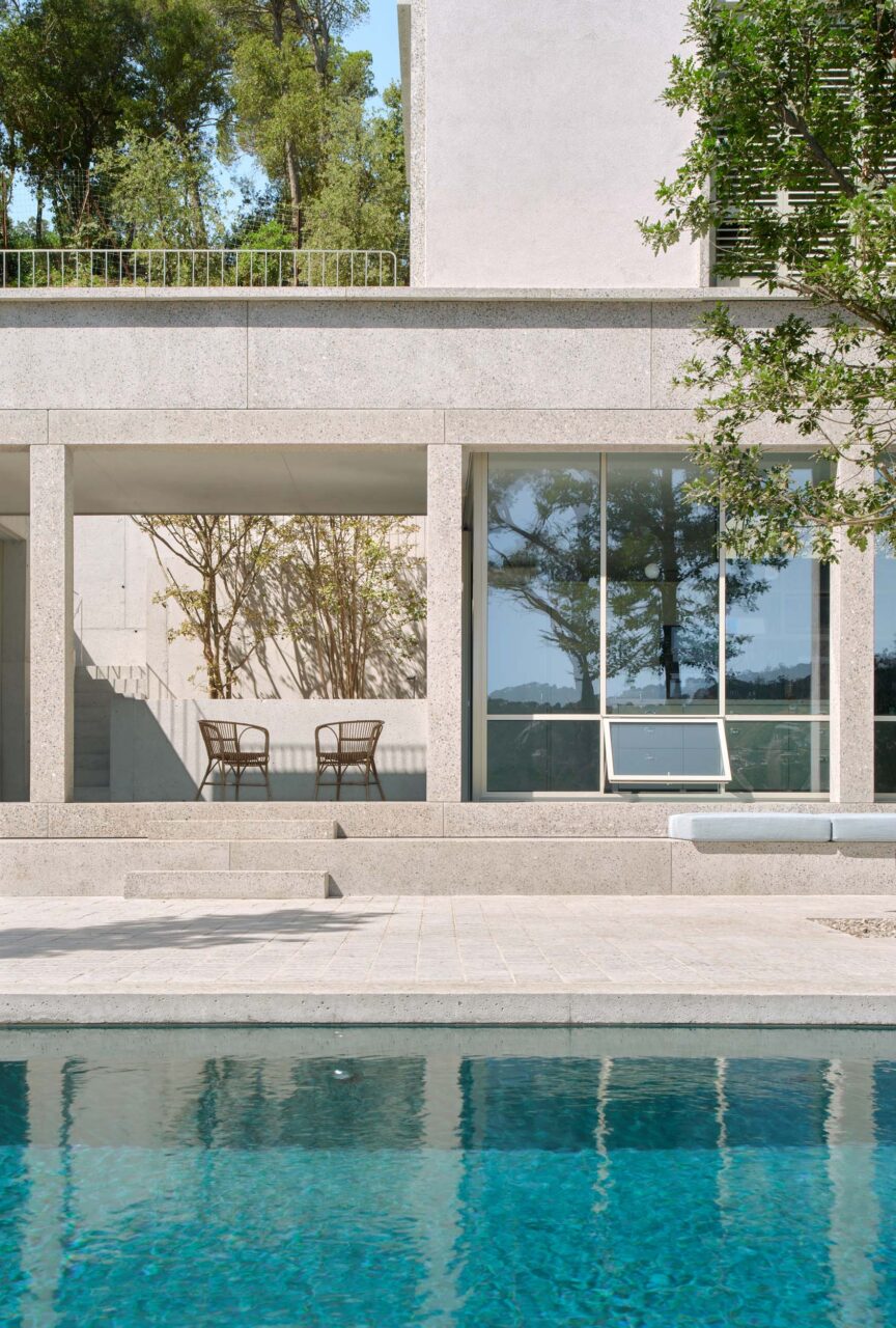 pool in front of house in spain
