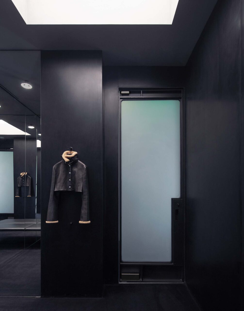 light box in clothing store