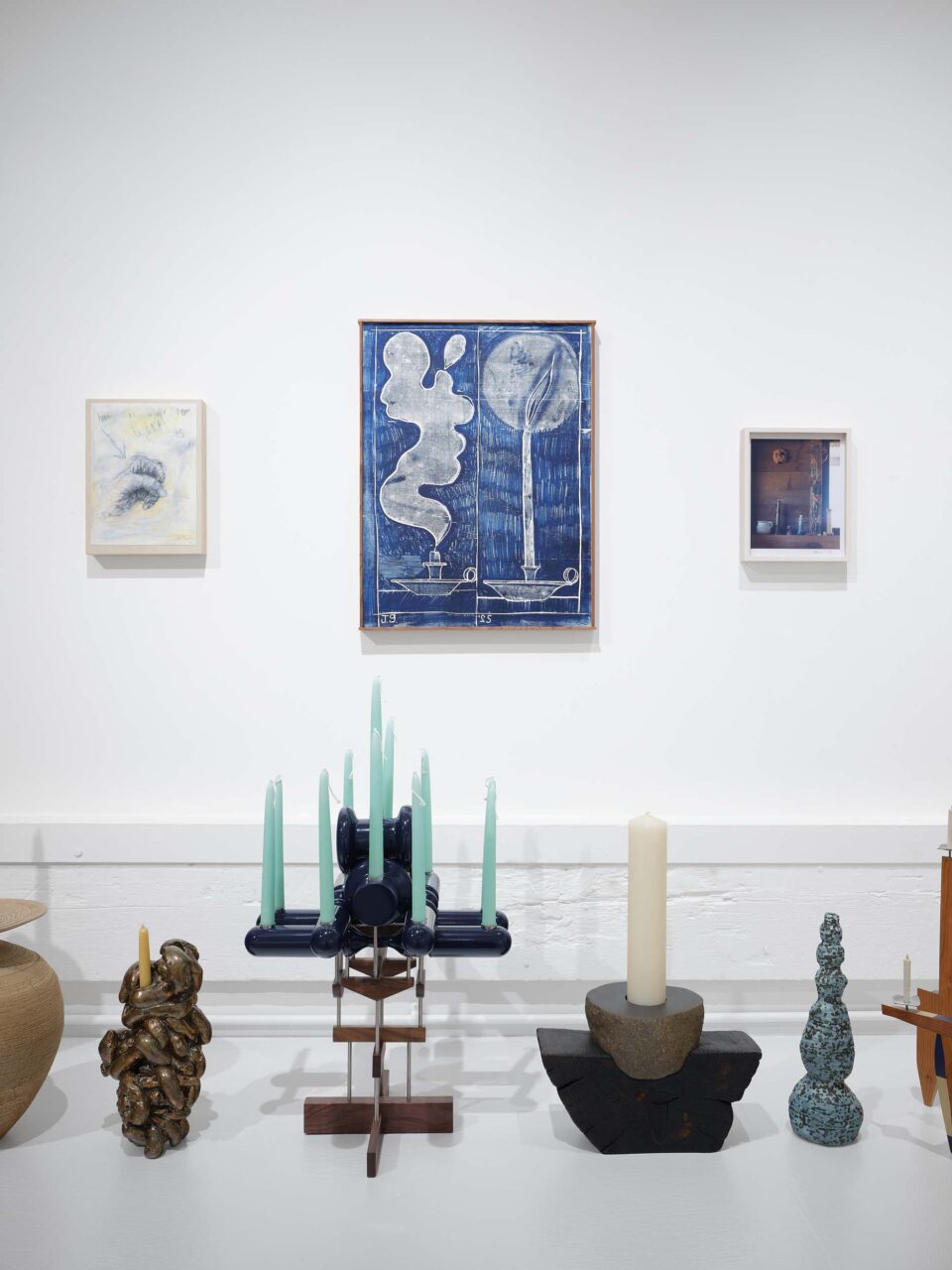 candleholders in a gallery
