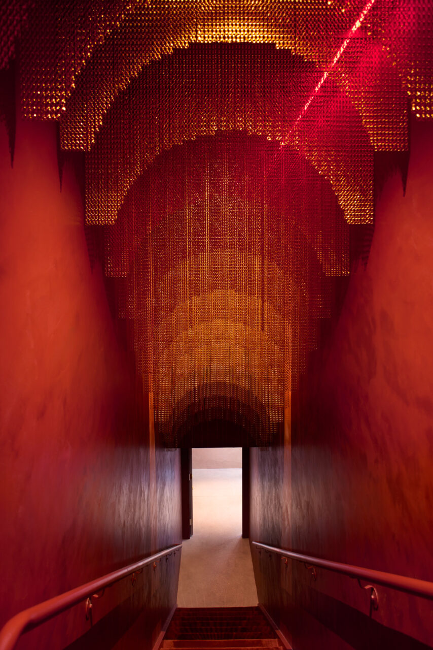 red stairs