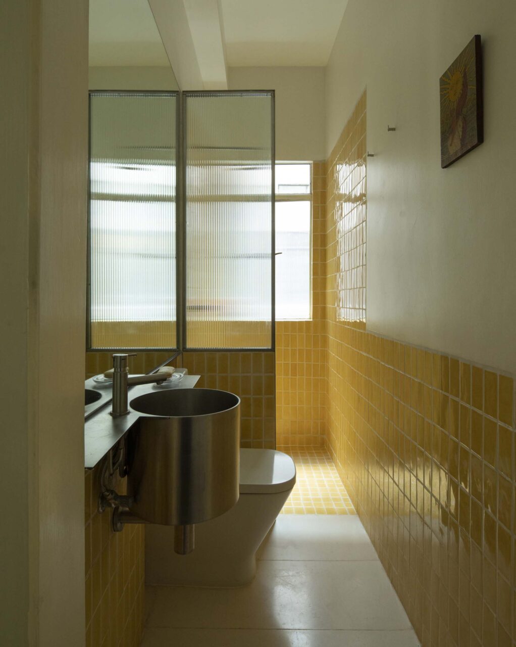 yellow bathroom