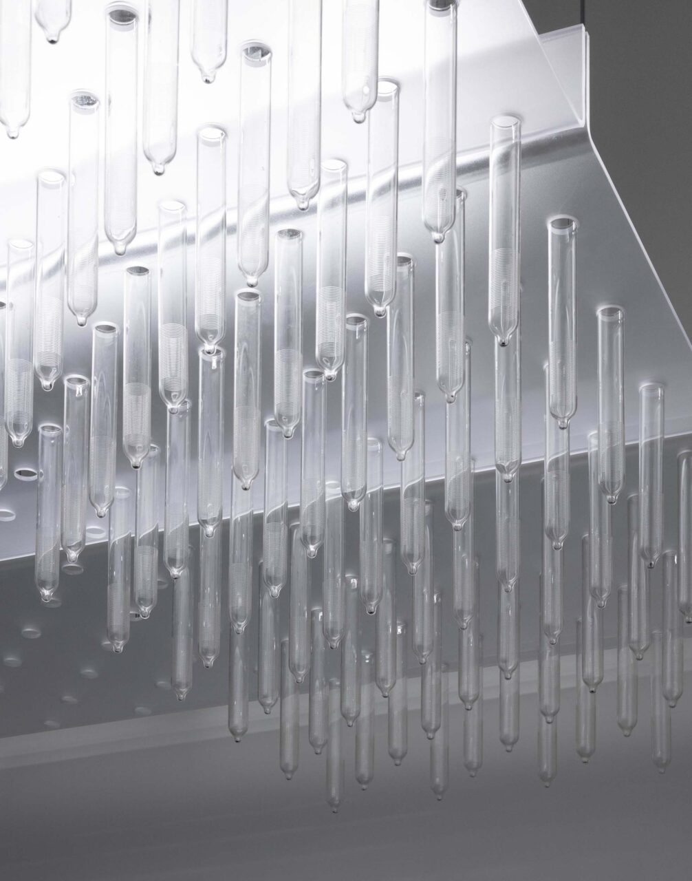 glass lighting fixture from condom molds
