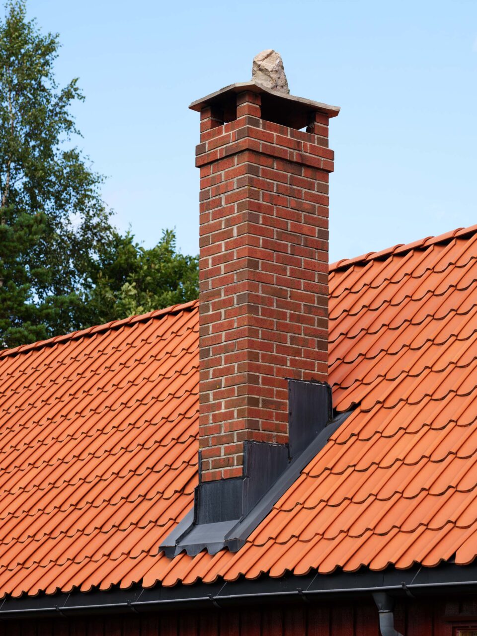rock on chimney